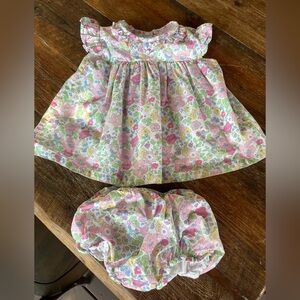 Floral Kids Dress and Bloomers Set